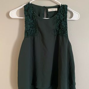 Elodie green lace tank